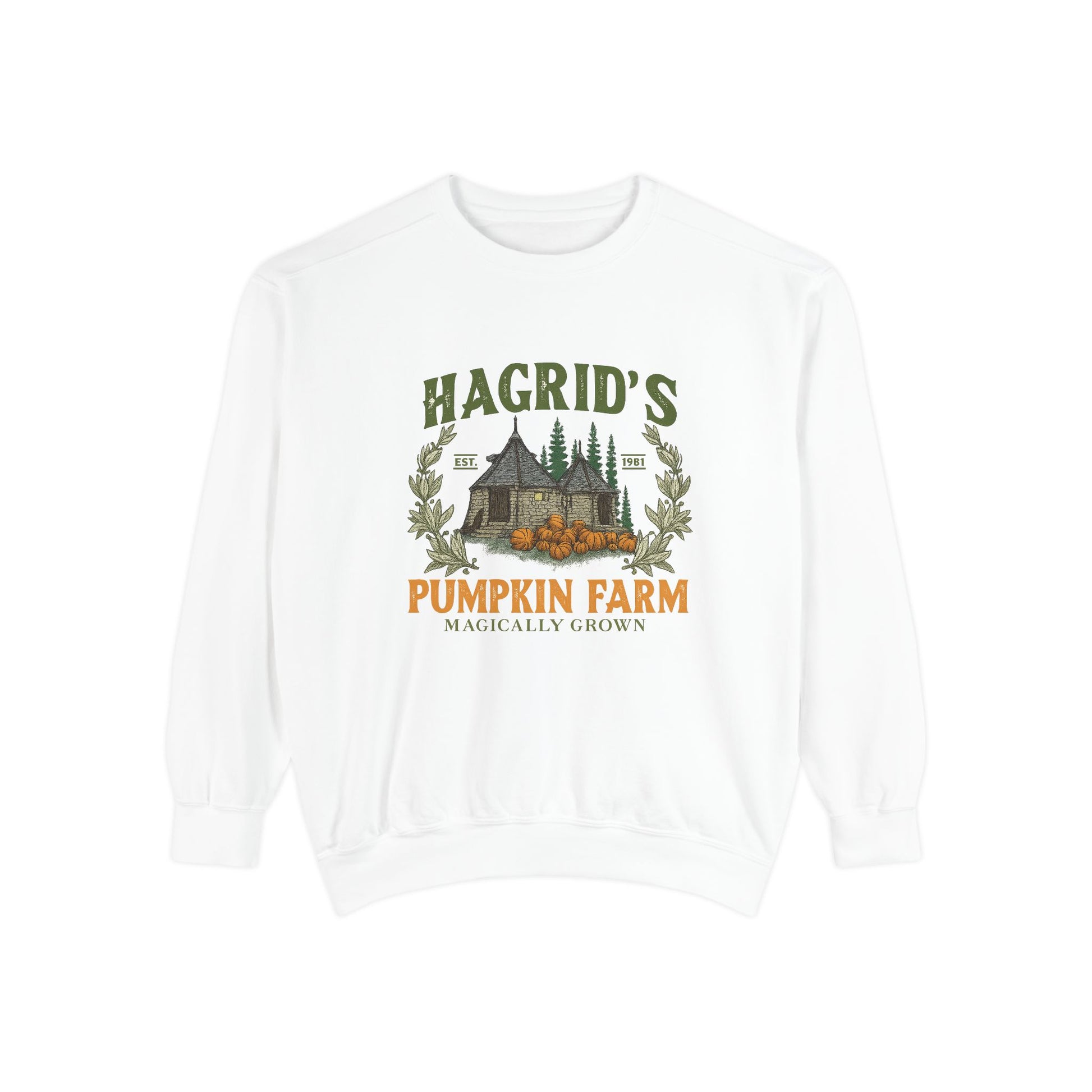 Hagrid's Pumpkin Farm Sweatshirt, Cozy Fall Unisex Sweatshirt, Halloween Apparel, Seasonal Gift, Magical Farmwear