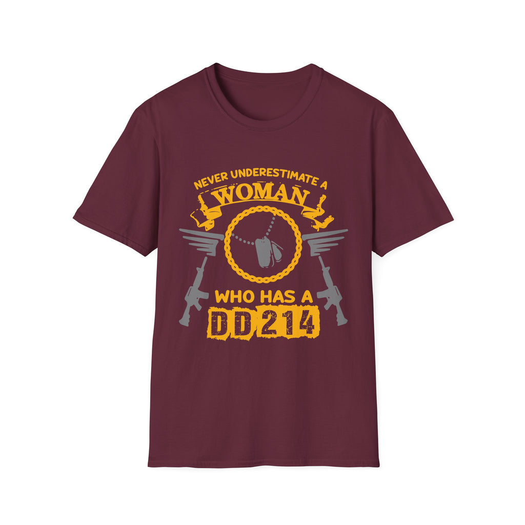 Never Underestimate a Woman with a 244 T-Shirt