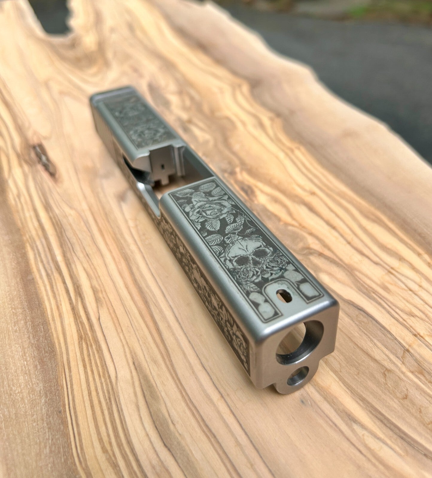 Glock 19 Custom Engraved AlphaWolf Slide for GLOCK 19 Gen3 with Dovetail and OEM