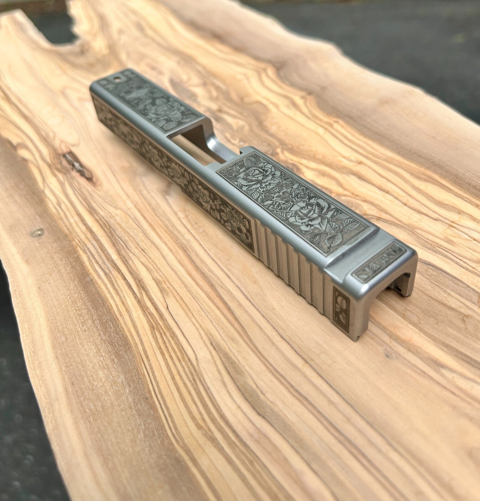Glock 19 Custom Engraved AlphaWolf Slide for GLOCK 19 Gen3 with Dovetail and OEM