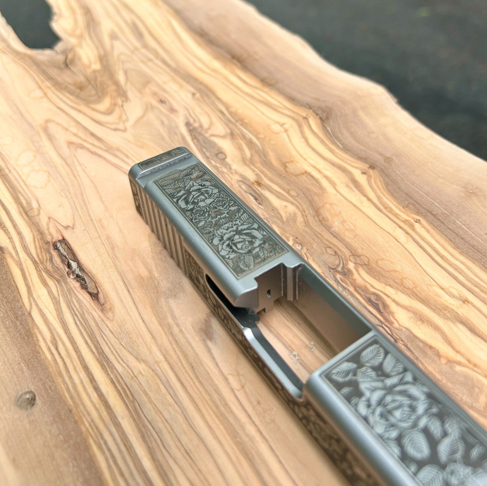 Glock 19 Custom Engraved AlphaWolf Slide for GLOCK 19 Gen3 with Dovetail and OEM