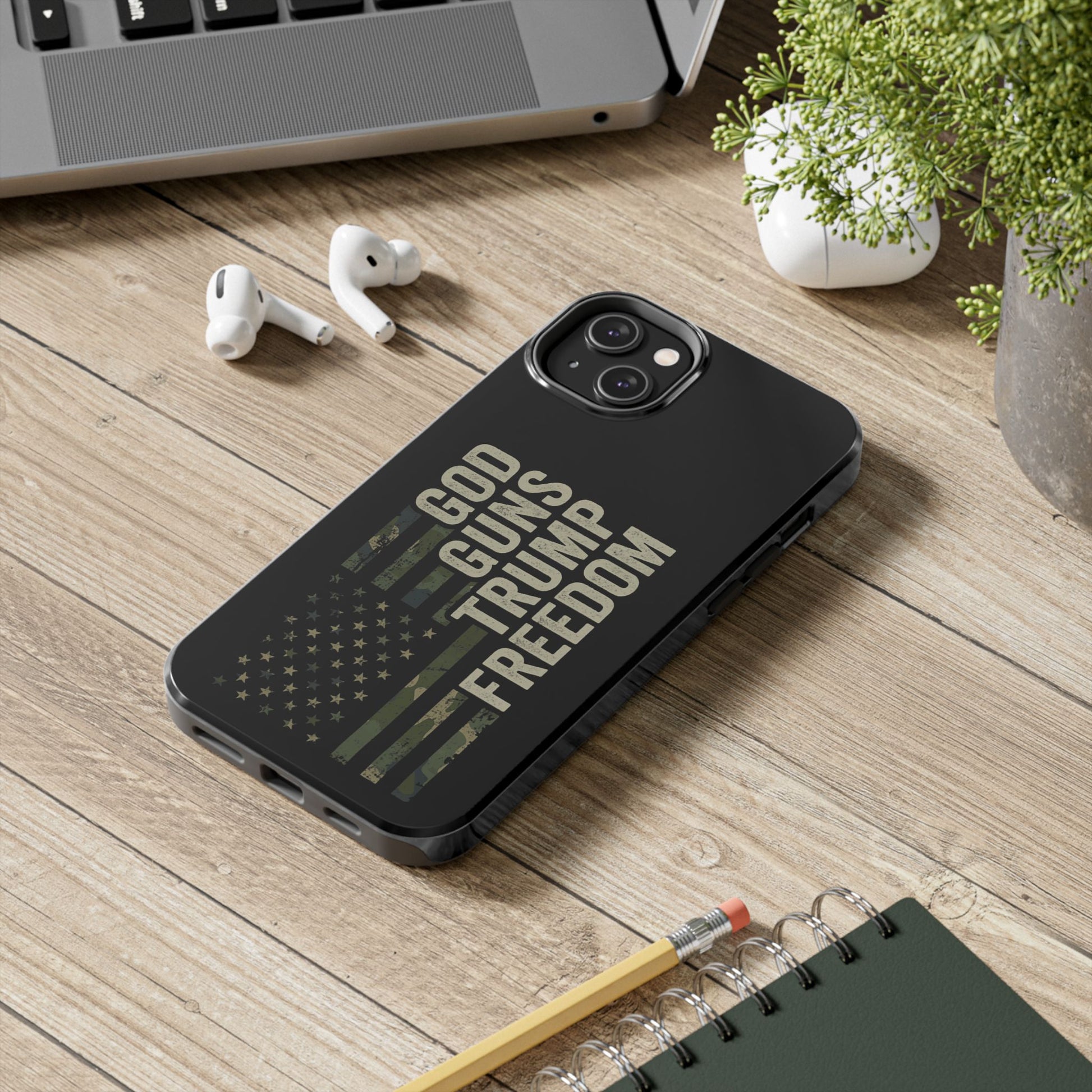 God, Guns, Trump & Freedom Phone Case