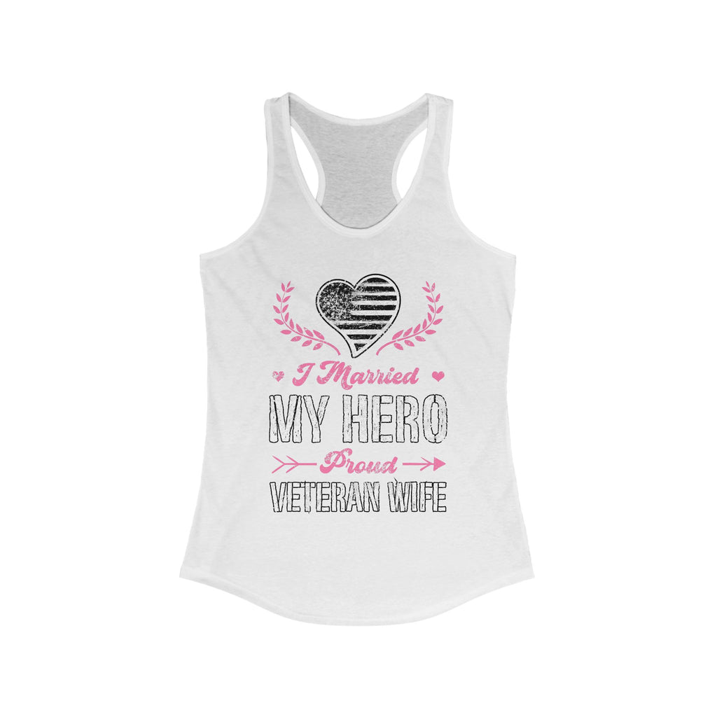 Proud Veteran Wife Racerback Tank