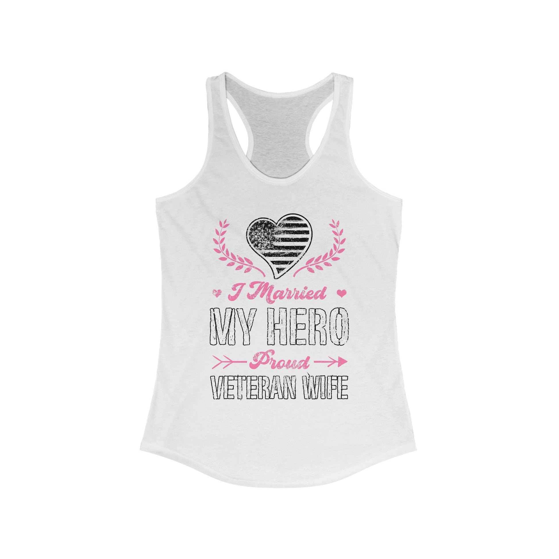 Proud Veteran Wife Racerback Tank