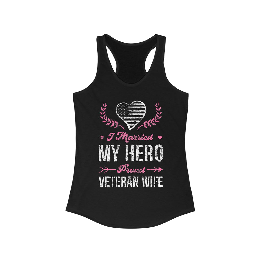 Proud Veteran Wife Racerback Tank