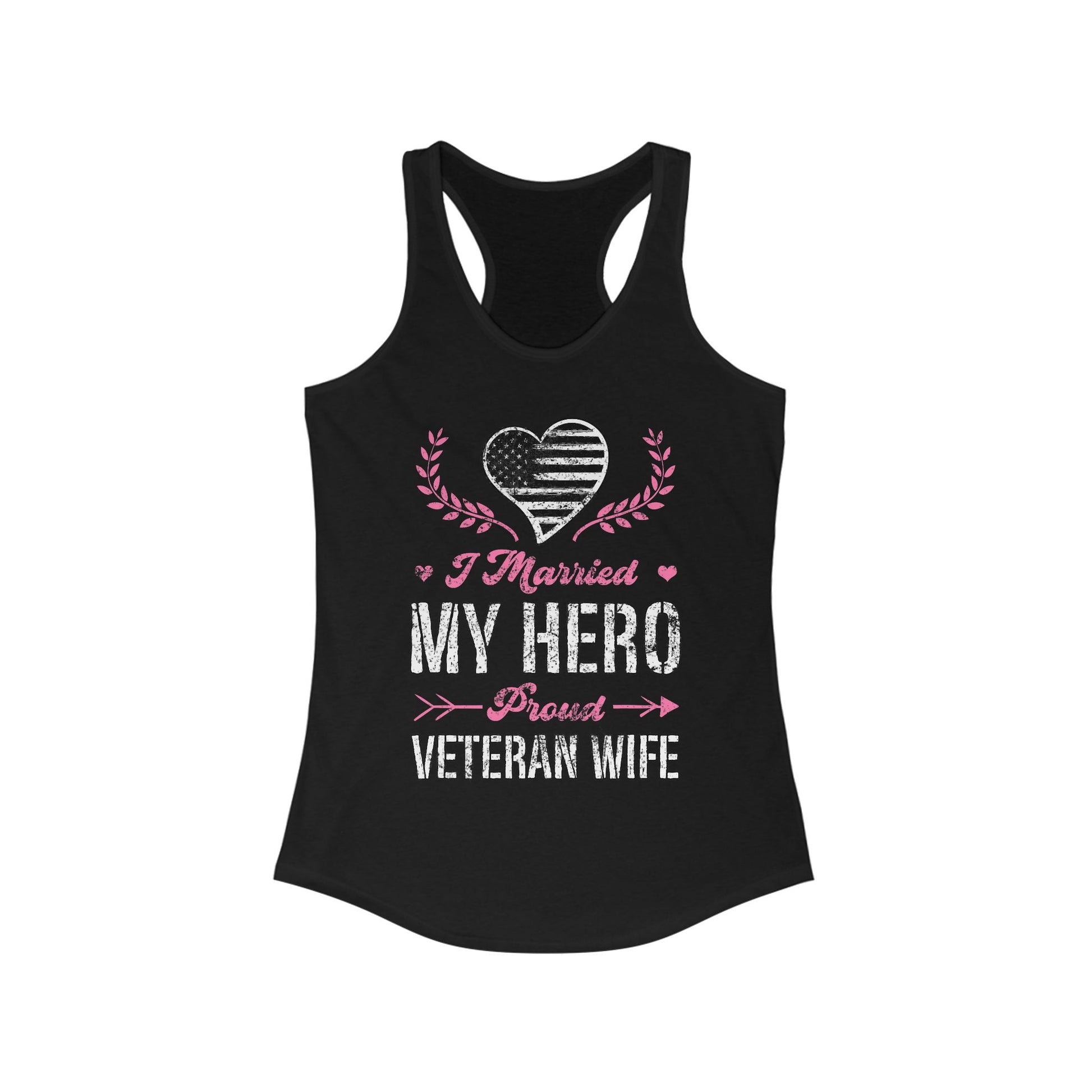 Proud Veteran Wife Racerback Tank