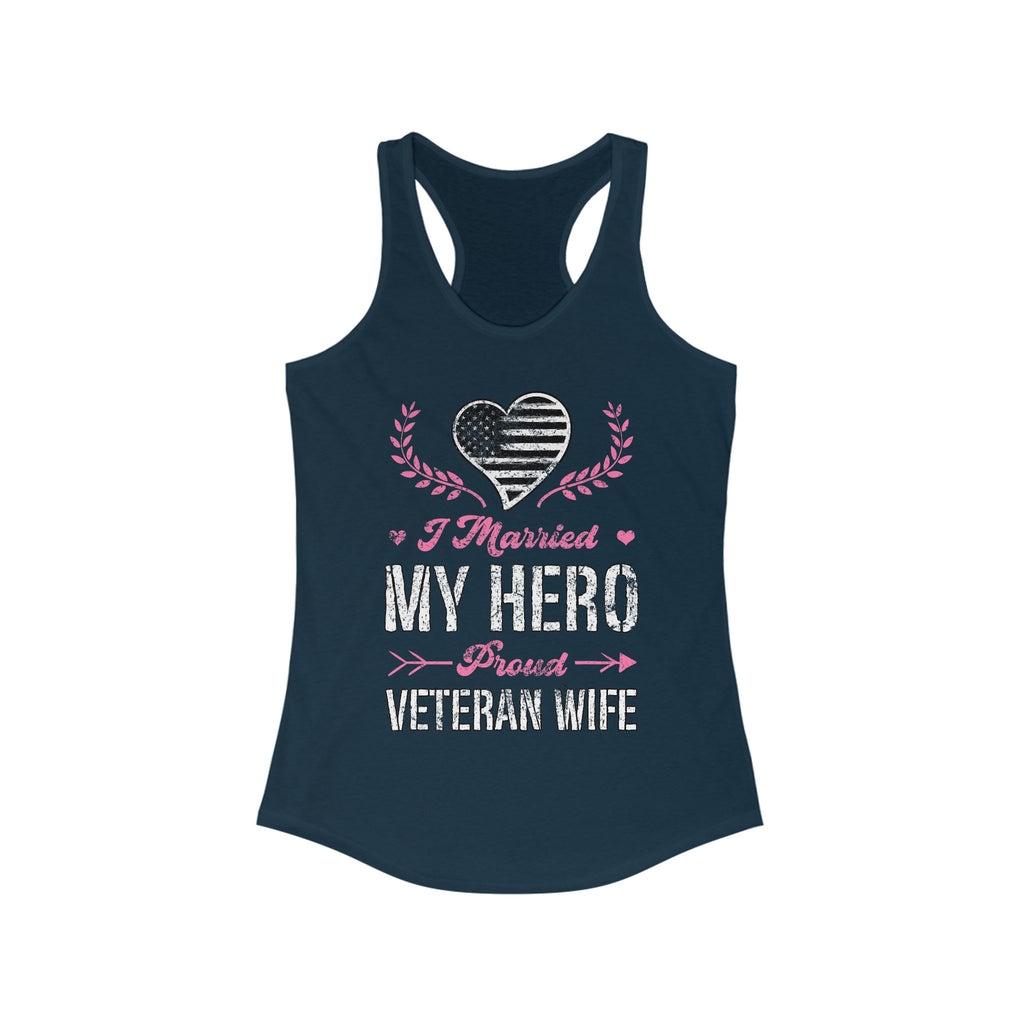 Proud Veteran Wife Racerback Tank