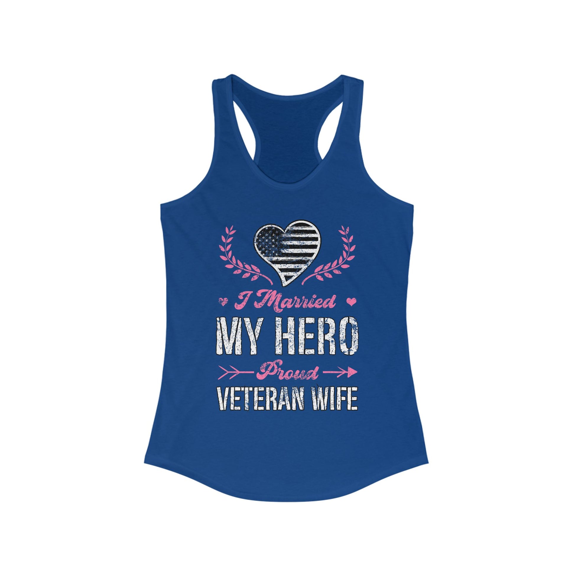 Proud Veteran Wife Racerback Tank