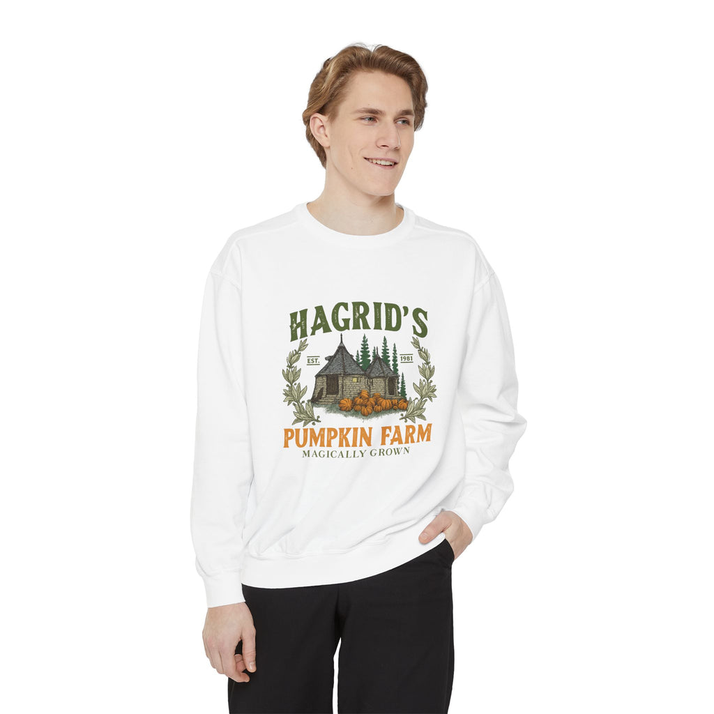 Hagrid's Pumpkin Farm Sweatshirt, Cozy Fall Unisex Sweatshirt, Halloween Apparel, Seasonal Gift, Magical Farmwear
