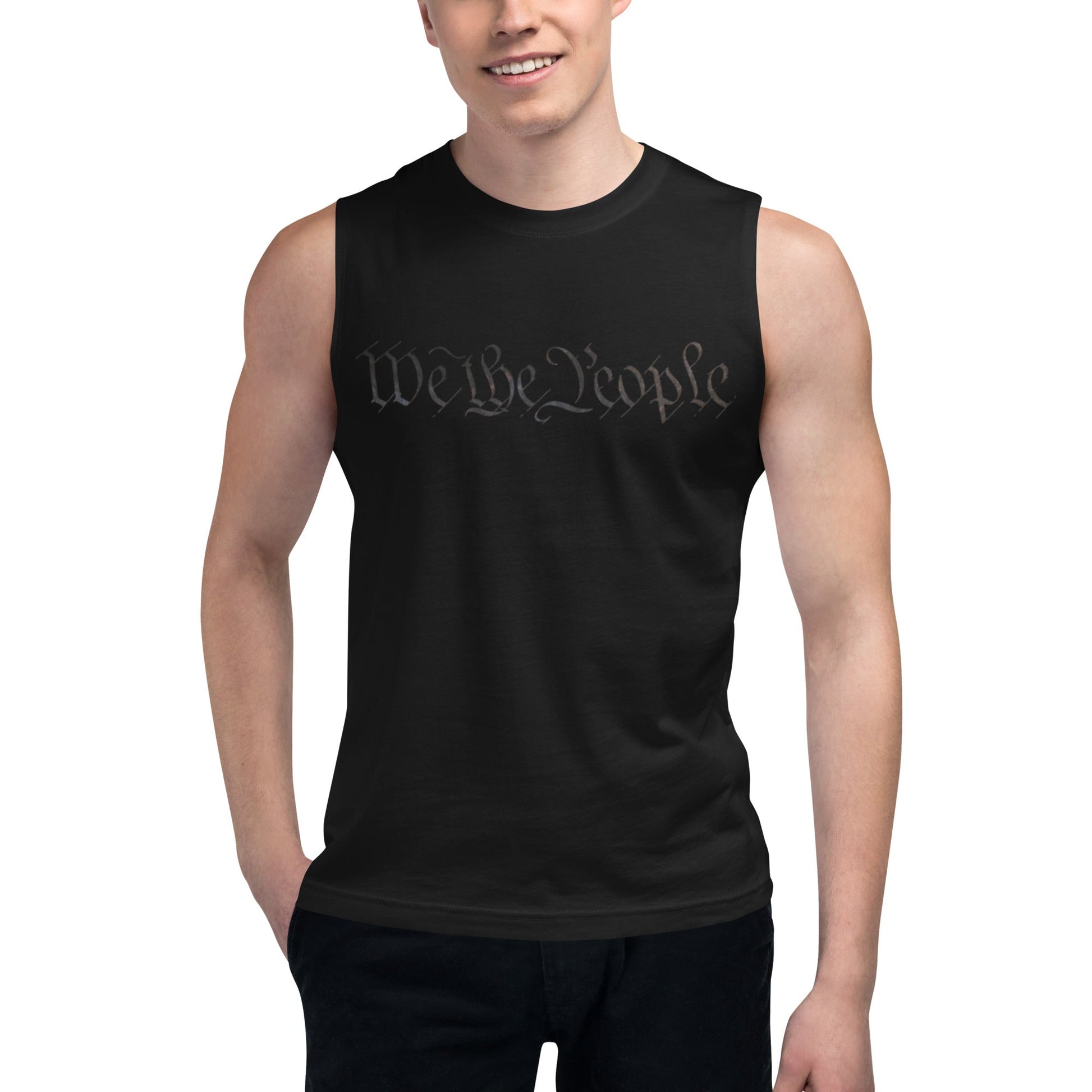 We the People easter-egg QR Code - Trump Dance - Muscle Shirt