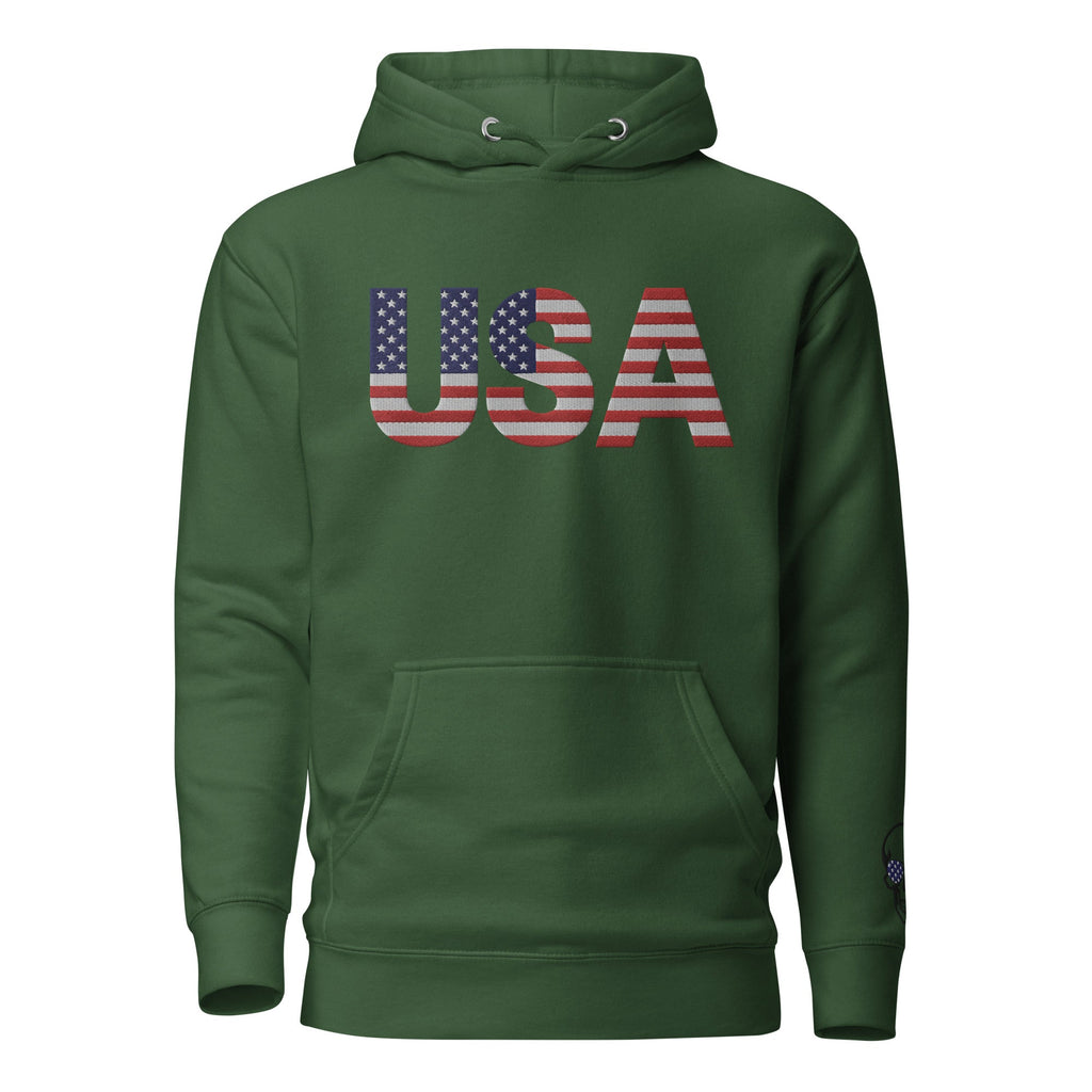 USA Large Embroidery - Runs small so size up - Unisex Hoodie